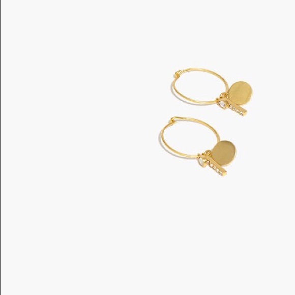 Madewell Jewelry - NWT Madewell Pavé Mix-&-Match Charm Hoop Earrings